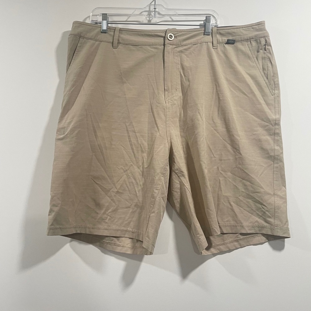 AFTCO Mens M104 Hybrid Fishing Shorts Khaki Tan Size‎ 40 Stretch Performance